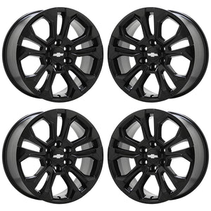 20" Chevrolet Silverado 1500 Gloss Black wheels Factory OEM Set 14090 EXCHANGE