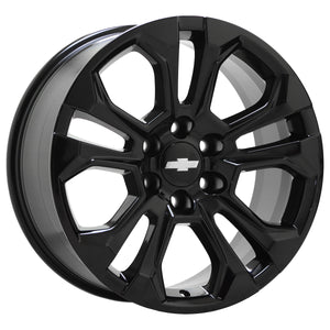 20" Chevrolet Silverado 1500 Gloss Black wheels Factory OEM Set 14090 EXCHANGE