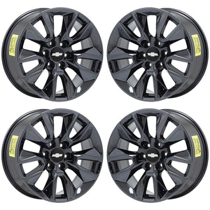 20" GMC Silverado Suburban Tahoe Black Chrome wheels rims OEM set 5916 EXCHANGE