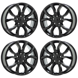 20" Jeep Grand Cherokee Gloss Black wheels rim OEM set 2568 2663 EXCHANGE