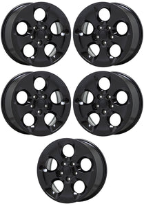 18" Jeep Wrangler Altitude Black wheels rims Factory OEM set5 9119