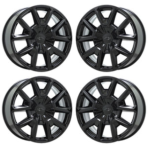 22" Chevrolet Silverado 1500 Tahoe RST Black Wheels Rims Factory OEM Set 14035