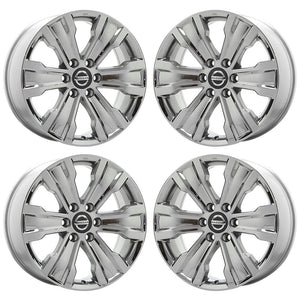 20" Nissan Titan Smoked Dark Chrome Wheels Rims Factory set 62753 62705