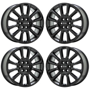 20" GMC Acadia Denali Black Wheels Factory OEM Set 2020-2022 14003 EXCHANGE