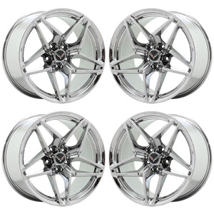 19" 20" Corvette C7 ZR1 Z06 Grand Sport PVD Chrome wheels OEM set 5926 5930