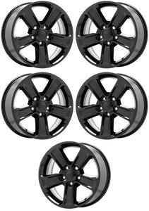 18" Jeep Wrangler Gladiator Black wheels rims Factory OEM set5 9221 EXCHANGE