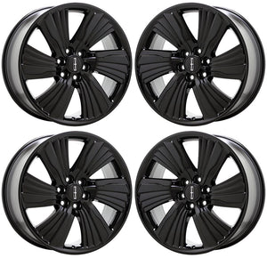 22" Lincoln Navigator Gloss Black Wheels Factory OEM Set 2006-2022 10176