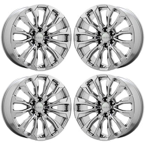 22" GMC Yukon Denali PVD Chrome Wheels Rims Factory OEM Set 14025 EXCHANGE