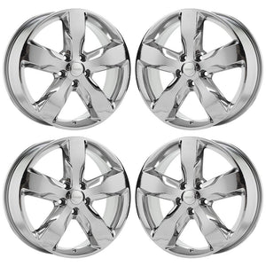 20" Jeep Grand Cherokee Dodge Durango PVD Chrome wheels rim Factory OEM set 9107