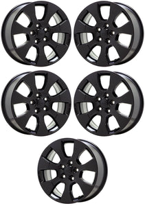 18" Jeep Wrangler Gladiator Gloss Black wheels rims Factory OEM set 5  9222