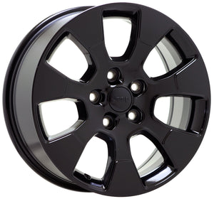 18" Jeep Wrangler Gladiator Gloss Black wheels rims Factory OEM set 5  9222