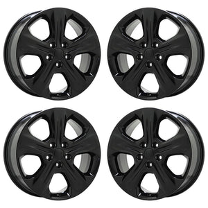 20" Jeep Grand Cherokee Durango Black wheels rims OEM set 2494