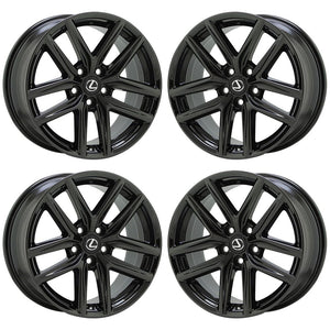 18" Lexus IS200 250 300 350 F-Sport Black wheels Factory OEM set 74292 74293