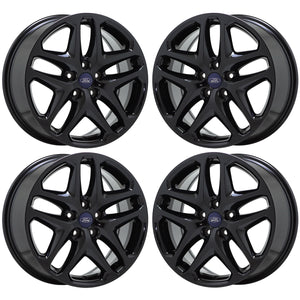 17" Ford Fusion Black wheels rims Factory OEM set 3957