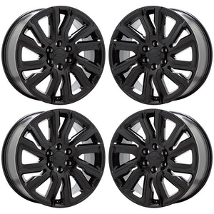 22" Chevrolet Silverado Tahoe Black Wheels Replica set 5901R