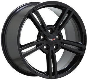 18x8.5" 19x10" Corvette C6 Black wheels rims Factory OEM GM 5340 5343 EXCHANGE