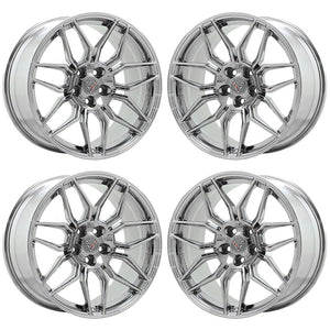 20" 21" Corvette C8 PVD Bright Chrome wheels rims Factory 95580 95581 EXCHANGE