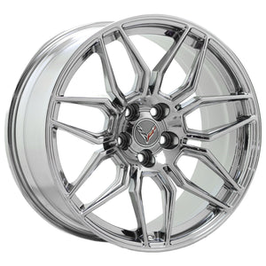 20" 21" Corvette C8 PVD Bright Chrome wheels rims Factory 95580 95581 EXCHANGE