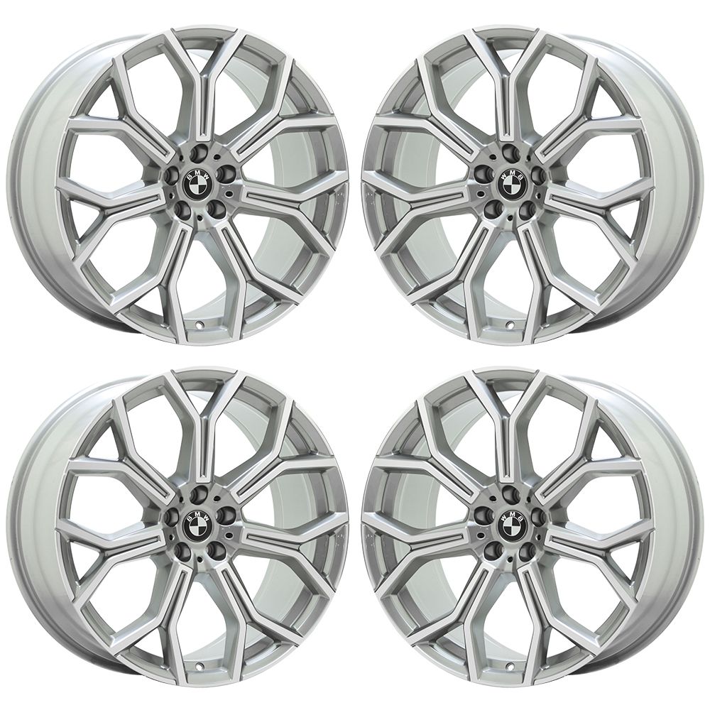 21x9.5 BMW X5 X7 PVD Bright Chrome wheels rims Factory OEM set 86533 EXCHANGE