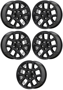 18" Jeep Gladiator Wrangler Black wheels rims Factory OEM set5 9241 EXCHANGE