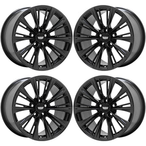 19" Cadillac CT5-V BlackWing PVD Black Chrome Wheels OEM 14072 14074 EXCHANGE