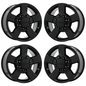 20" Chevrolet Silverado 2500 3500 Black wheels rims Factory OEM set 5771