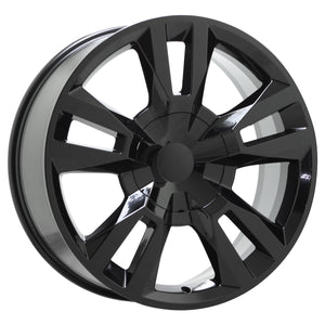 22" Cadillac Escalade Black wheels rims set 5821 EXCHANGE