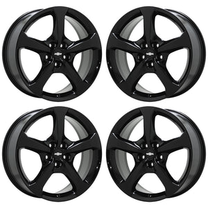 20x8 20x9 Chevrolet Camaro Gloss Black Wheels Rims Factory OEM Set 5578 5583