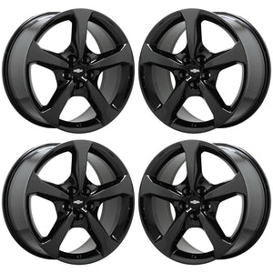 20" Chevrolet Camaro PVD Black Chrome Wheels Rims Factory Set 5578 5583