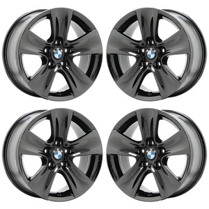 17" BMW 528 535 540 640 650 Black Chrome wheels rims Factory OEM set 4 71402