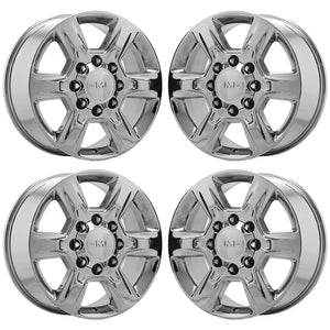 20" GMC Sierra 2500 3500 SRW PVD Chrome wheels rims Factory OEM set 5803