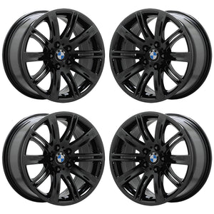 18" BMW 645i, 650i Black Chrome Factory OEM wheels rims set 59488 59490 EXCHANGE