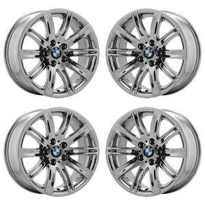 18" BMW 645i, 650i PVD Chrome Factory OEM wheels rims set 59488 59490 EXCHANGE