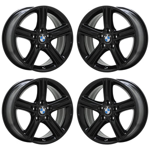 17" BMW 320 328 330 335 340 428 430 Black wheels rims OEM set 71535