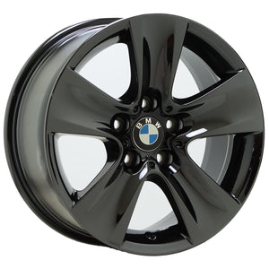 17" BMW 528 535 540 640 650 PVD Black Chrome wheels rims Factory OEM set 4 71402
