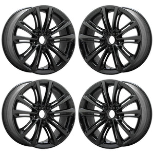 20" BMW 528i 535i 550i Black Chrome Factory OEM wheels set 71584 71585 EXCHANGE