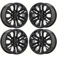 Load image into Gallery viewer, 18&quot; GMC Sierra Silverado 1500 Truck Gloss Black wheels rims OEM set 5905
