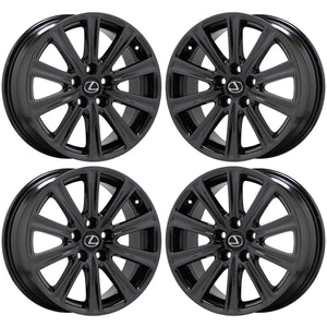 17" Lexus NX200 NX300 PVD Black Chrome wheels rims Factory set 74326