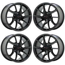 Load image into Gallery viewer, 19&quot; 20&quot; Corvette C7 Z06 PVD Black Chrome Wheels Rims Factory OEM Set 96013 96014
