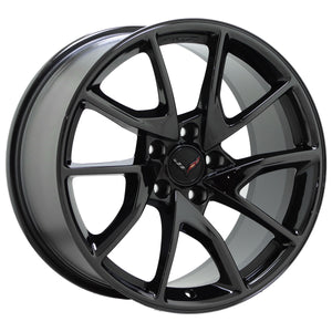 19" 20" C7 Corvette Z06 PVD Black Chrome Wheels Rims Factory Set 96013 EXCHANGE