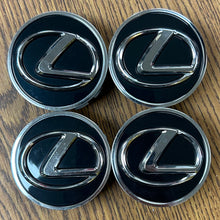 Load image into Gallery viewer, 2 1/2&quot; Lexus ES300h ES350 LS500 NX300 UX200 Black Center Cap #4260350381 set
