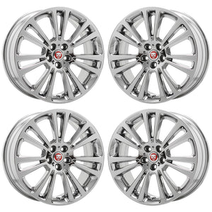 19" Jaguar XF PVD Chrome wheels rims 2009-2021 Factory OEM set 59949 EXCHANGE