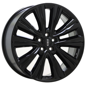 20" Lincoln MKX Gloss Black Wheels Rims Factory OEM set 10074