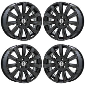 20" Lincoln MKS MKX PVD Black Chrome wheels rims Factory OEM set 3764 EXCHANGE