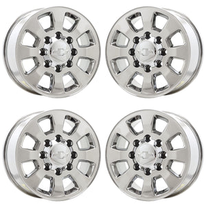 18" Chevrolet Silverado 2500 3500 PVD Chrome wheels rims OEM set 5501 EXCHANGE