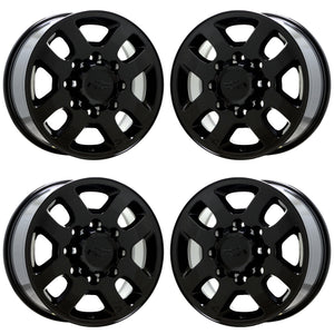 18" Chevrolet Silverado 2500 3500 Black wheels rims OEM set 4 5502 EXCHANGE