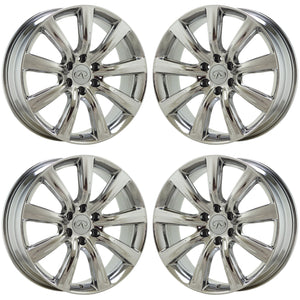 22" Infiniti QX56 QX80 Bright Chrome wheels rims Factory OEM set 73729