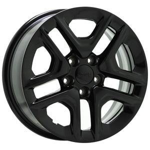 16" Jeep Compass Renegade Gloss Black wheels rims Factory OEM set 9185