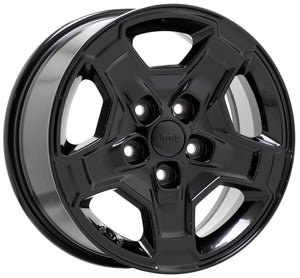 17" Jeep Gladiator Mojave Wrangler Black wheels rims Factory OEM set5 9259