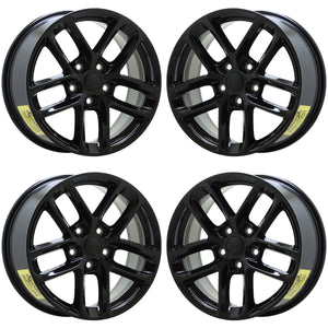 18" Jeep Grand Cherokee Gloss Black wheels rim Factory OEM set 9286 EXCHANGE